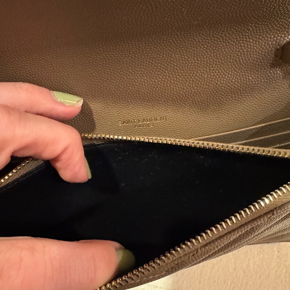 Yves Saint Laurent Taupe Quilted Crossbody Bag - Picture 16 of 16